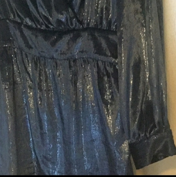 FRAME wrap  effect metallic velvet mini dress - Picture 4 of 10